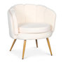 Voir la diapositive 1 : Paris Prix Fauteuil Arrondi en Bouclette  Dabren  80cm Beige