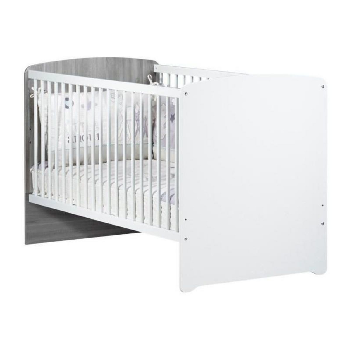 SAUTHON Lit évolutif 140x70 - Little Big Bed en bois gris