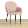 Voir la diapositive 5 : The Home Deco Factory 2 Fauteuils de table design velours Giulia