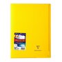 CLAIREFONTAINE  Cahier piqué Koverbook 24x32cm 96 pages petits carreaux 5x5 jaune transparent