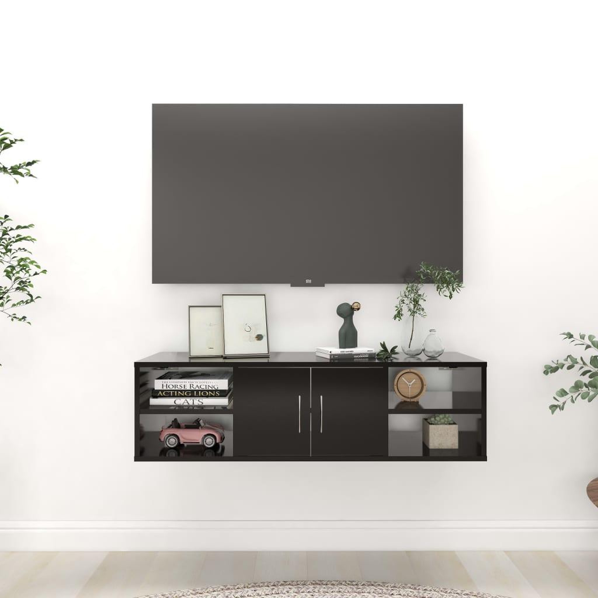 Voir la diapositive 1 : VIDAXL Etagere murale Noir 102x30x29 cm Bois d'ingenierie