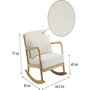Voir la diapositive 3 : Habitat et Jardin Fauteuil à bascule style scandinave bouclette et bois   Clinton   - Beige
