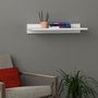 Voir la diapositive 2 : TOILINUX Etagère murale simple L.60 cm - Blanc