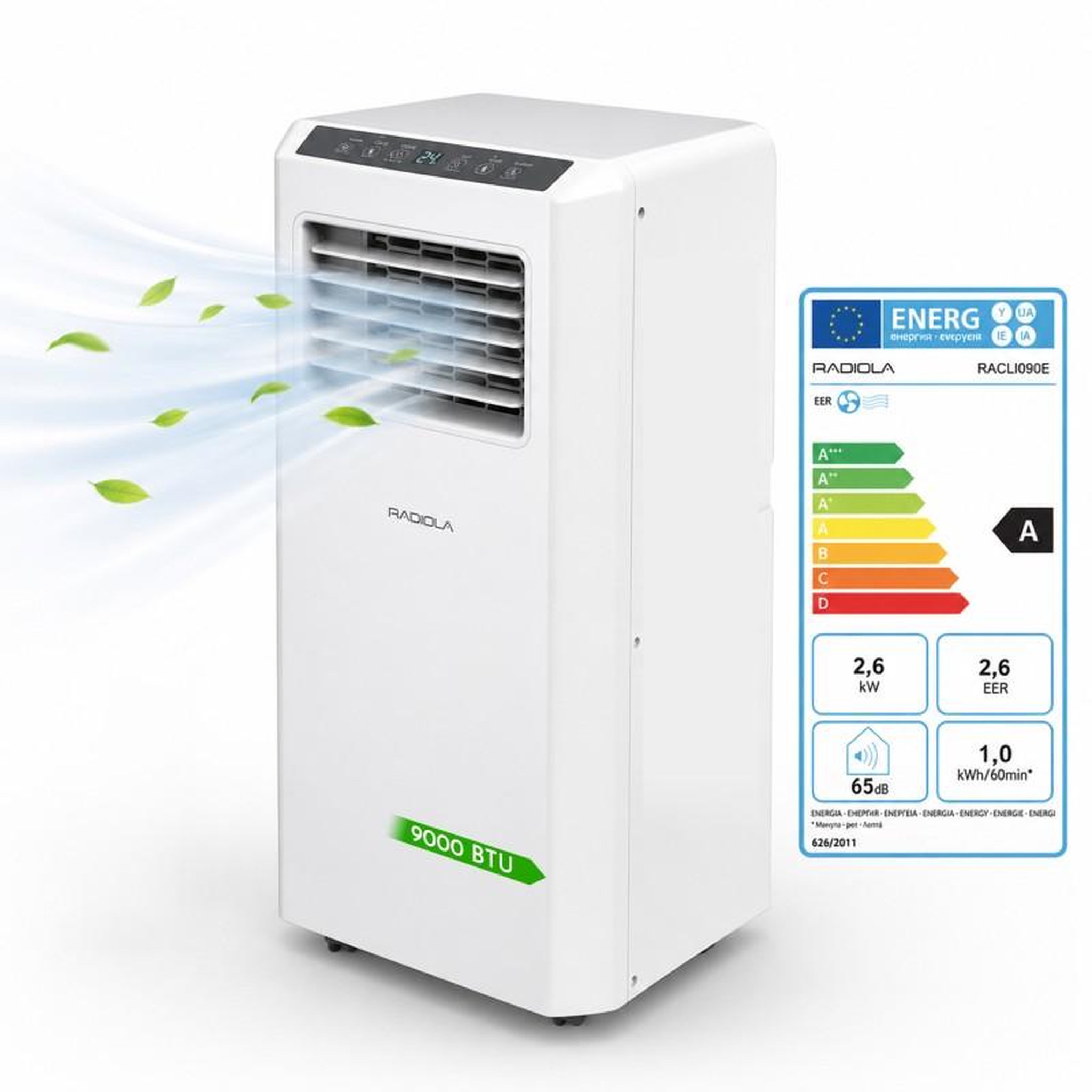 Climatiseur mobile RADIOLA 2,65 Kw Racli090e 9000 BTU