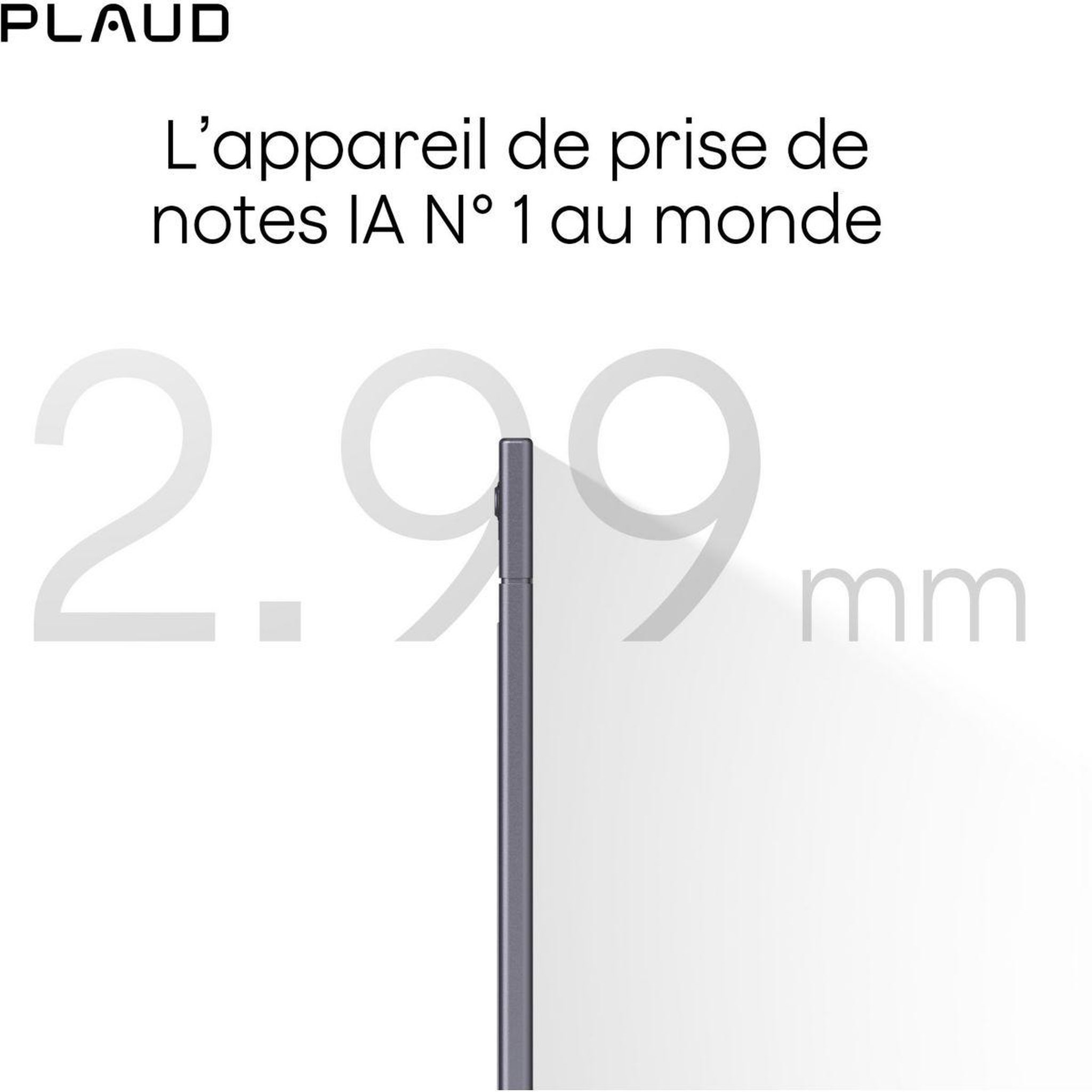 Voir la diapositive 4 : PLAUD Dictaphone note argent