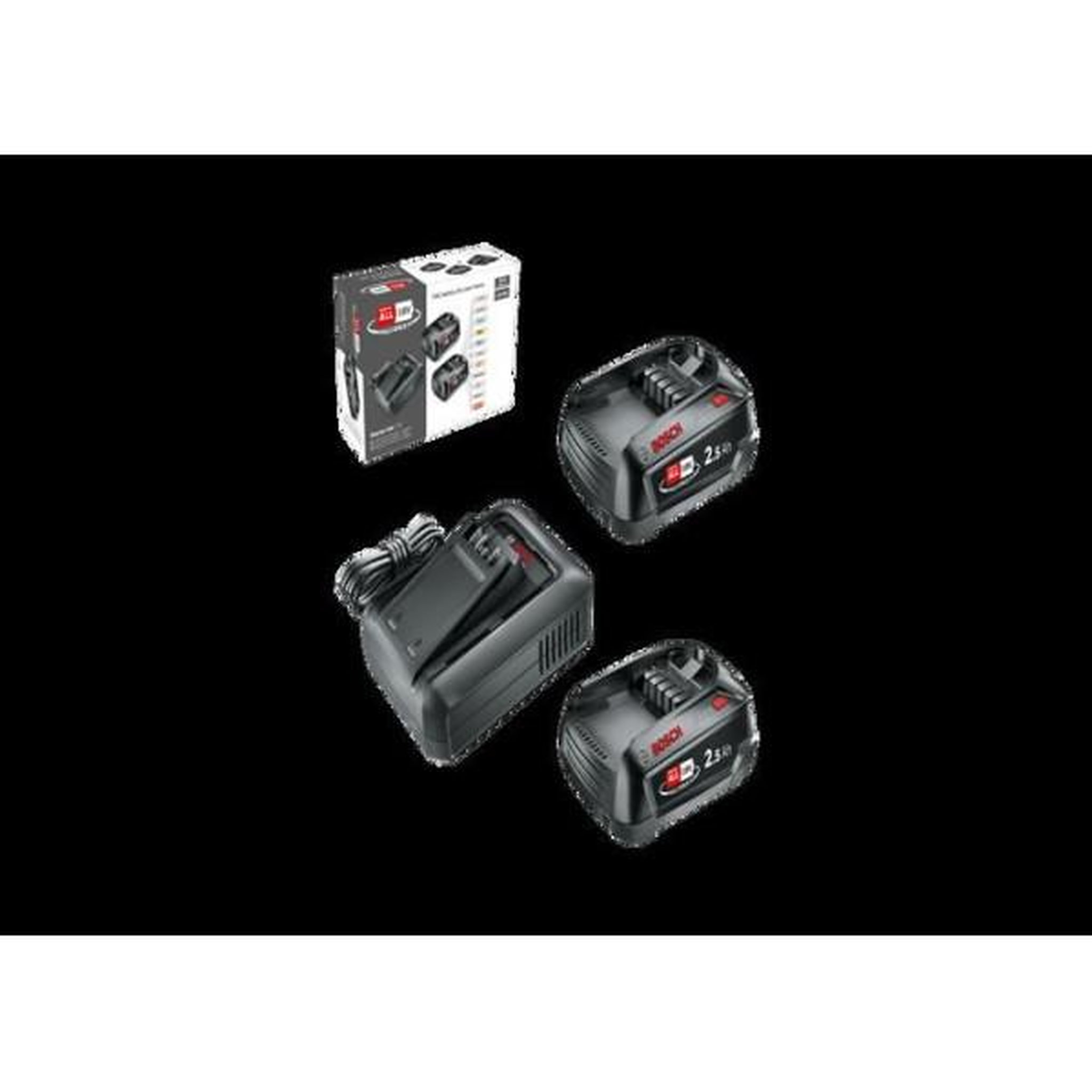 BOSCH Starter set 18v - bosch vert - 2 batteries 18v 2,5 ah + chargeur - 1600a031t5
