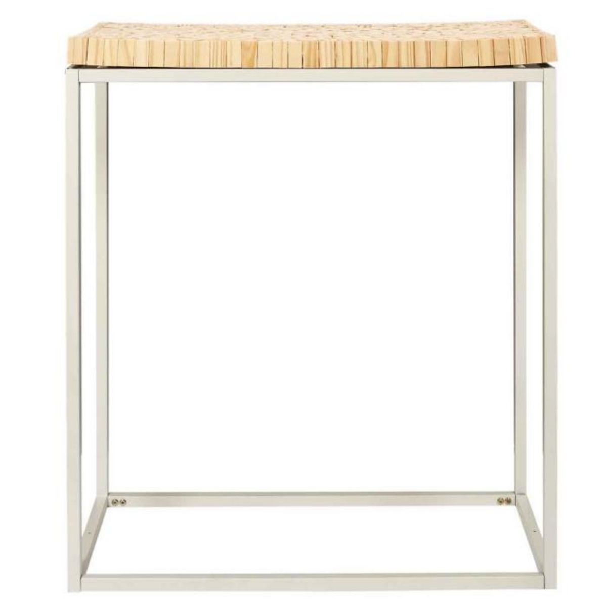 Paris Prix Console en Bois  Rondin  84cm Naturel
