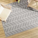 VIDAXL Tapis d'exterieur ARAKIL Gris 160x230 cm PP