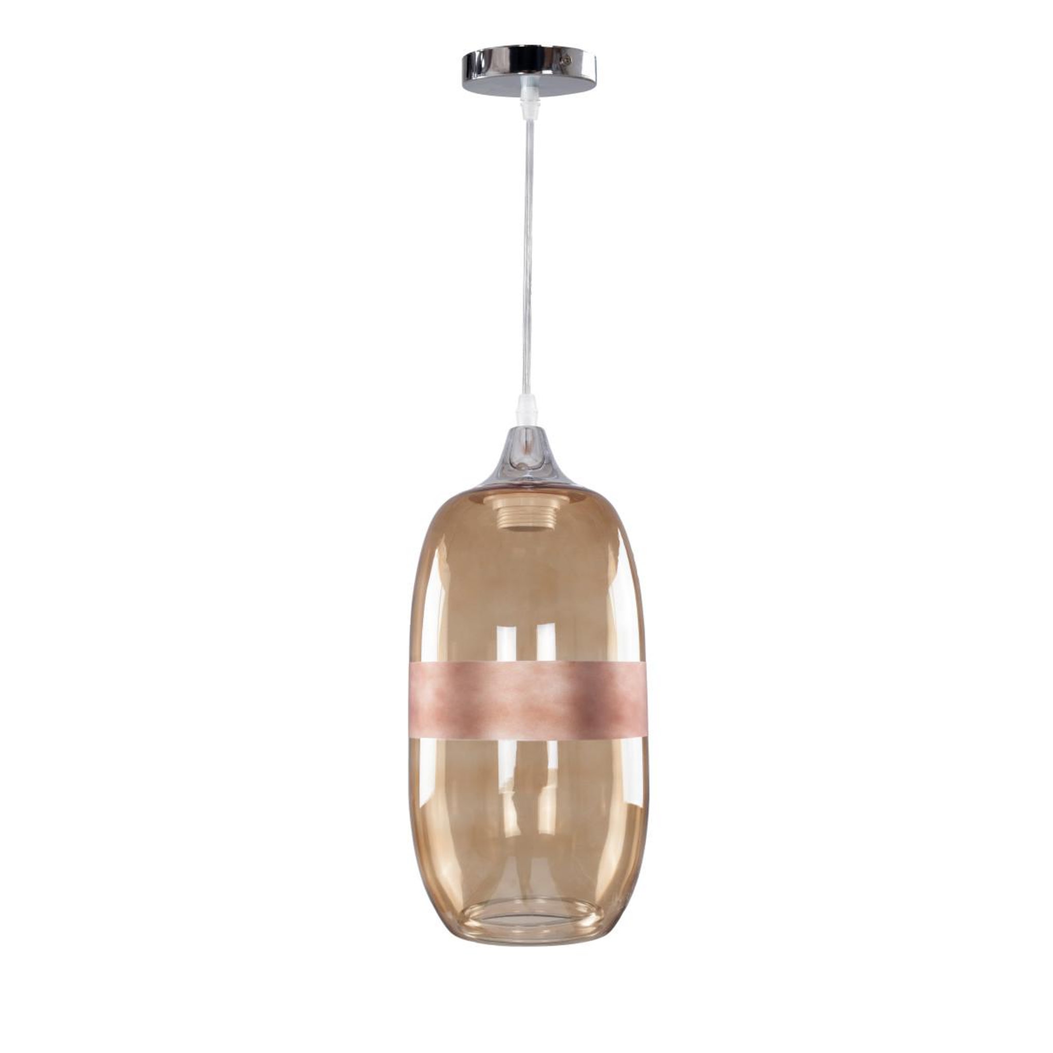 Paris Prix Lampe Suspension en Verre  Kari  36cm Jaune