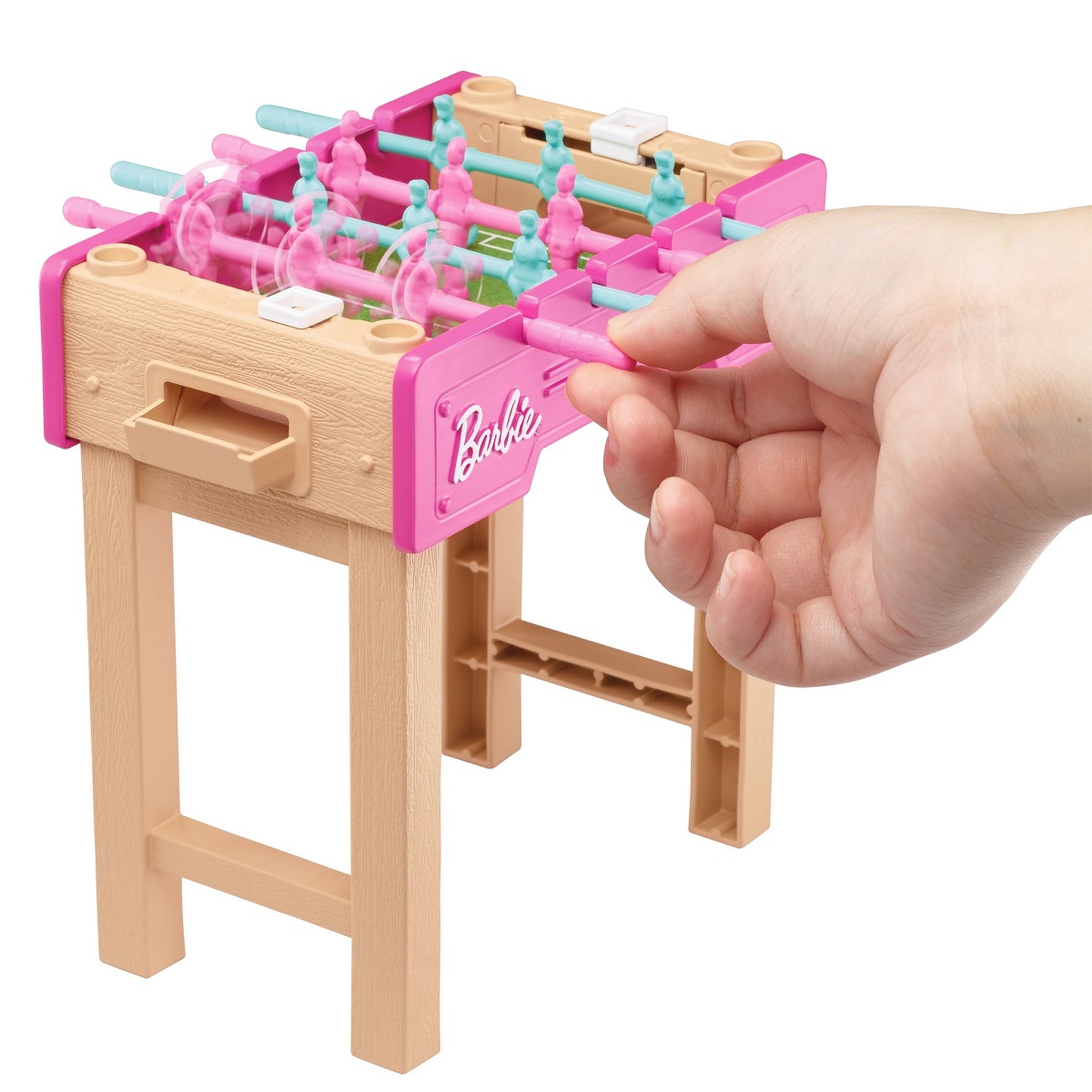 Voir la diapositive 3 : BARBIE Mini Playset Barbie Baby foot avec chien marron