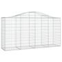 Voir la diapositive 3 : VIDAXL Paniers a gabions arques 3 pcs 200x50x100/120 cm fer galvanise