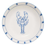 SECRET DE GOURMET Lot de 6 Assiettes Creuses  Océania  20cm Bleu