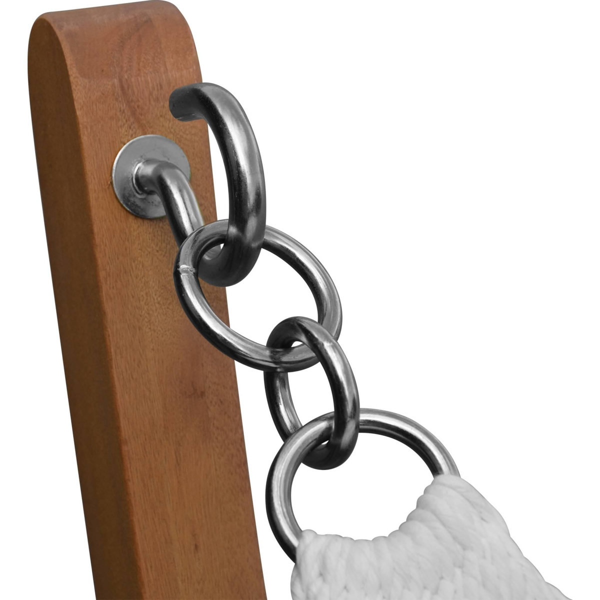 SWEEEK Hamac en bois 317x100cm avec toile en coton, Hamaca