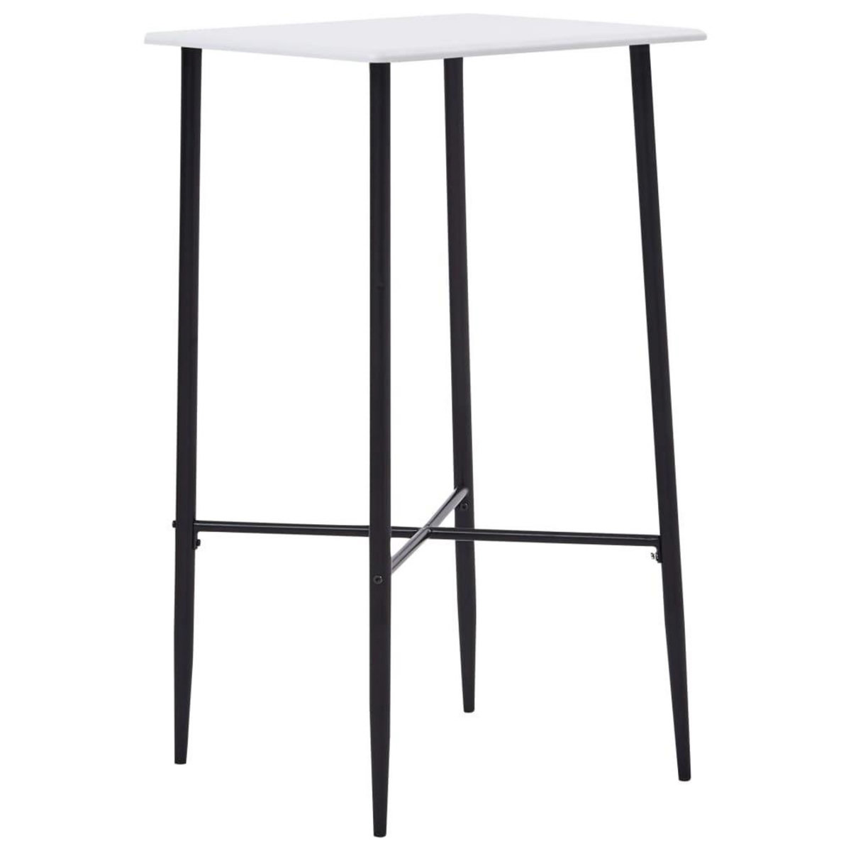VIDAXL Table de bar Blanc 60 x 60 x 111 cm MDF