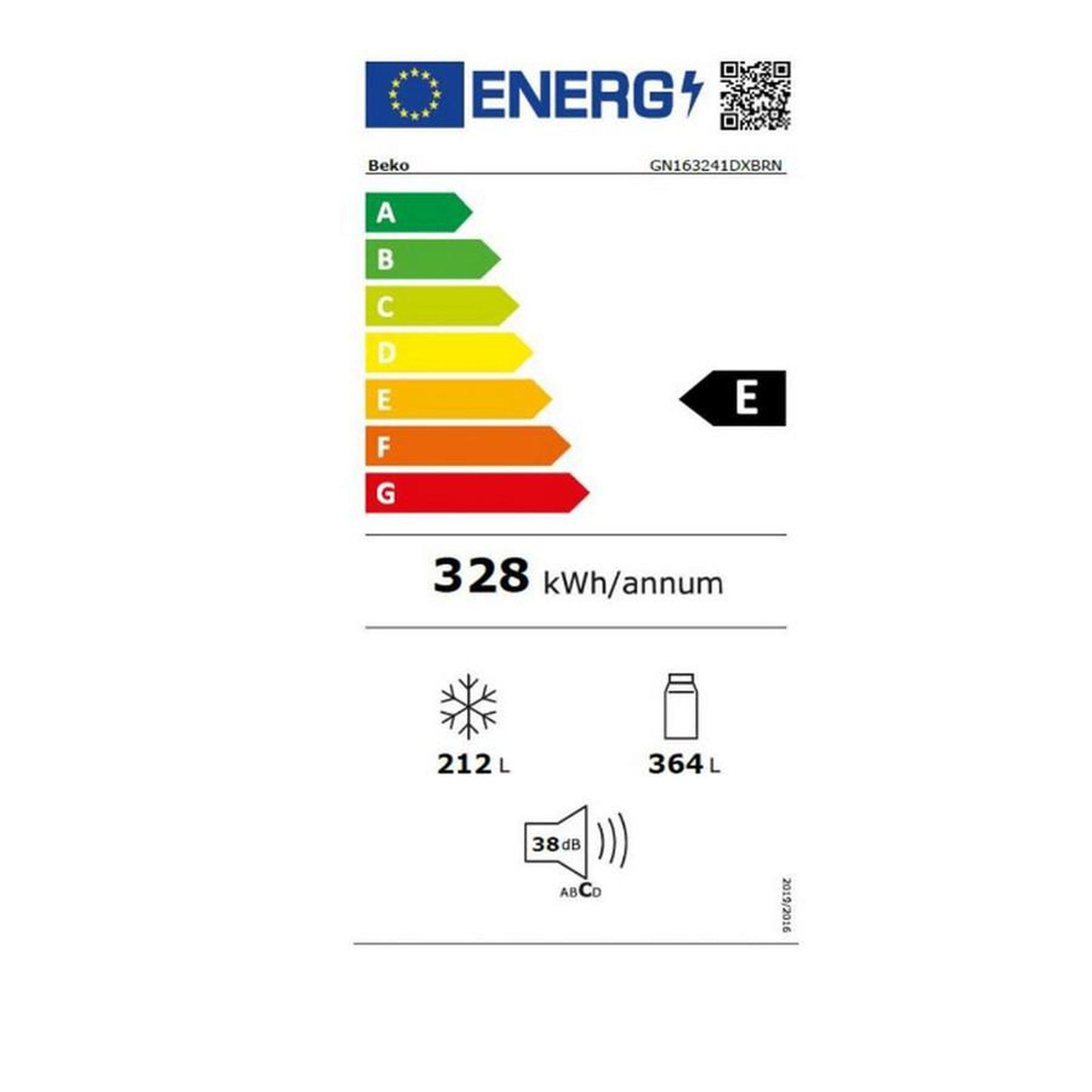 Voir la diapositive 2 : Beko Réfrigérateur américain 91cm 576l nofrost noir - gn163241dxbrn
