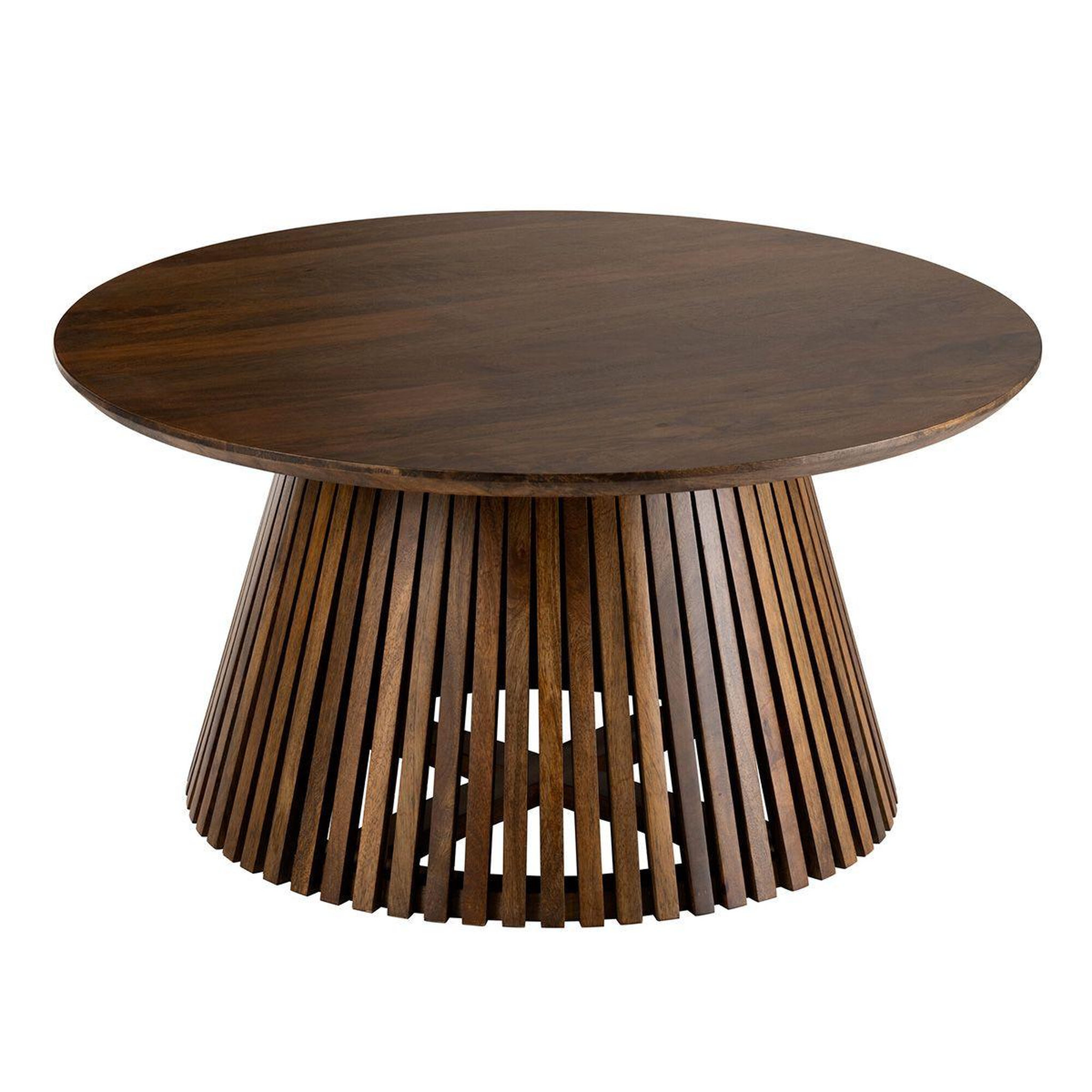 J-LINE Table basse design en bois  vincent  90cm marron