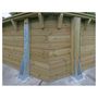 Voir la diapositive 6 : UBBINK Piscine hors sol bois rectangulaire - 500x800x140cm -  Liner Beige -LINEA