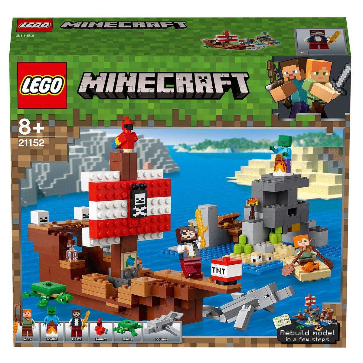 LEGO Minecraft 21152 - L'aventure du bateau pirate