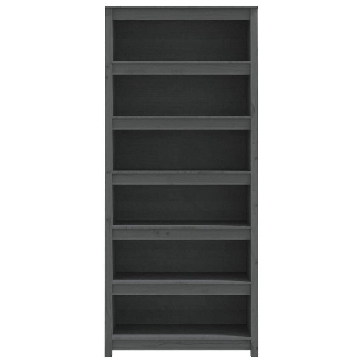 VIDAXL Bibliotheque Gris 80x35x183 cm Bois de pin massif