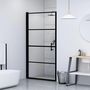 Voir la diapositive 3 : VIDAXL Porte de douche Verre trempe 81x195 cm Noir