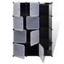 Voir la diapositive 4 : VIDAXL Armoire modulaire 9 compartiments Noir et blanc 37 x 115x150 cm
