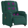 Voir la diapositive 3 : VIDAXL Fauteuil de massage inclinable electrique Vert fonce Tissu