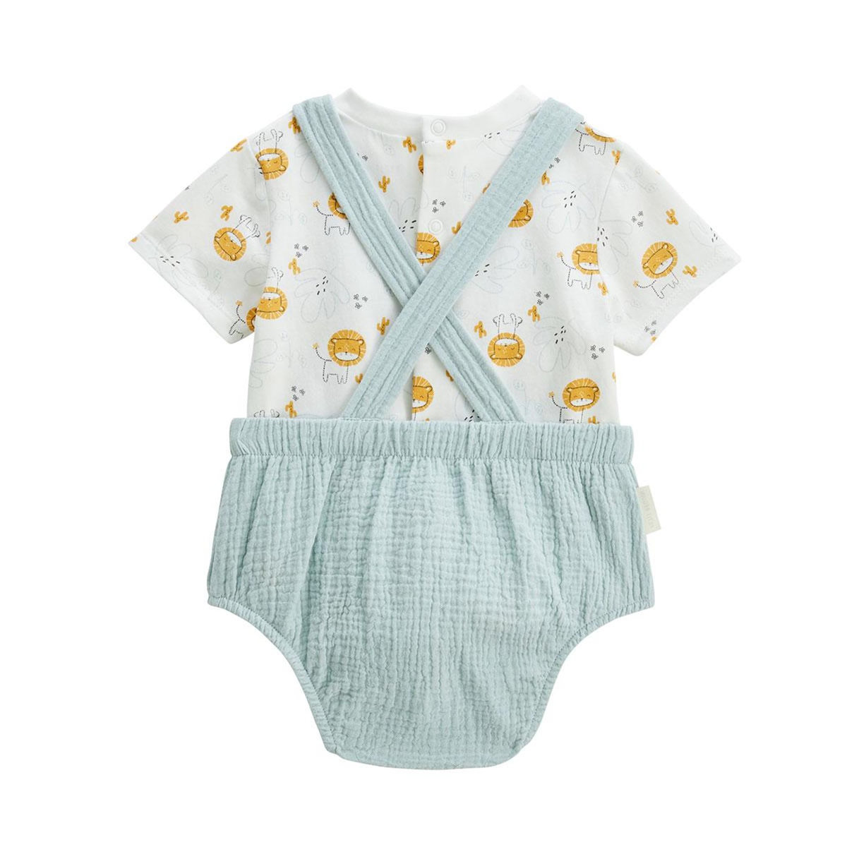 Petit Béguin Ensemble salopette bébé en gaze de coton et t-shirt Elio