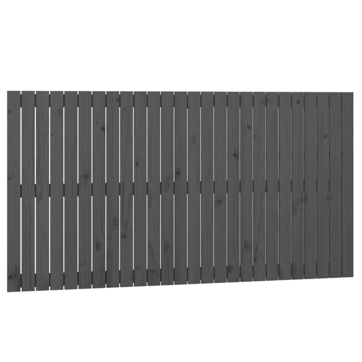 VIDAXL Tete de lit murale Gris 166x3x90 cm Bois massif de pin