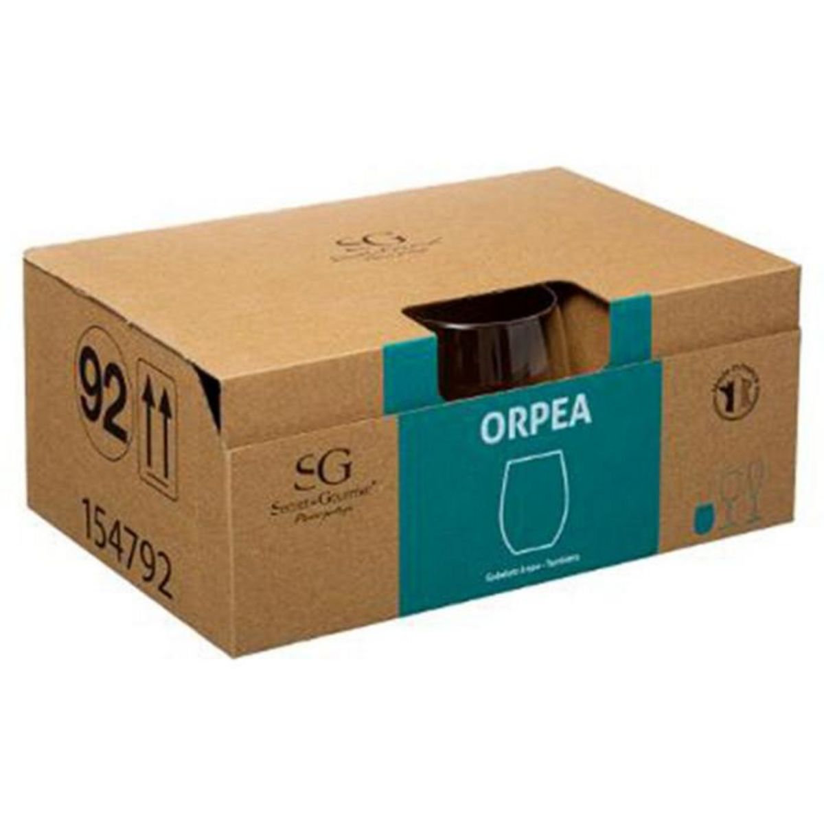 Paris Prix Lot de 6 Verres à Eau  Orpea  36cl Transparent