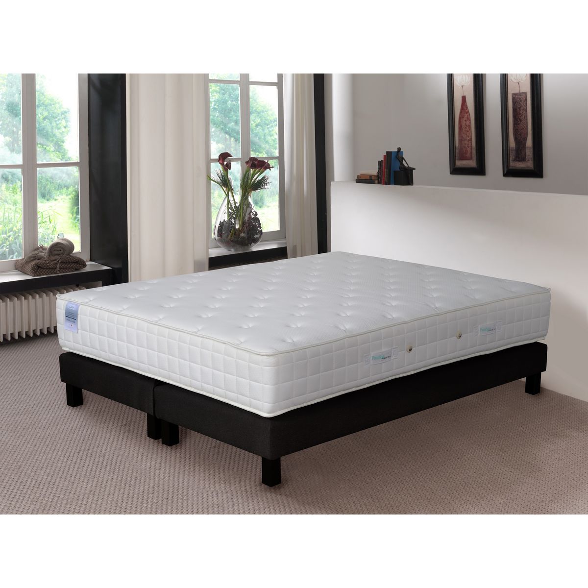 PRESTIGE Collection Ensemble Matelas ressorts HOTEL EVER + sommier 2x80x200 cm