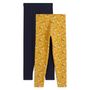 Voir la diapositive 1 : INEXTENSO Lot de 2 leggings à fleurs fille
