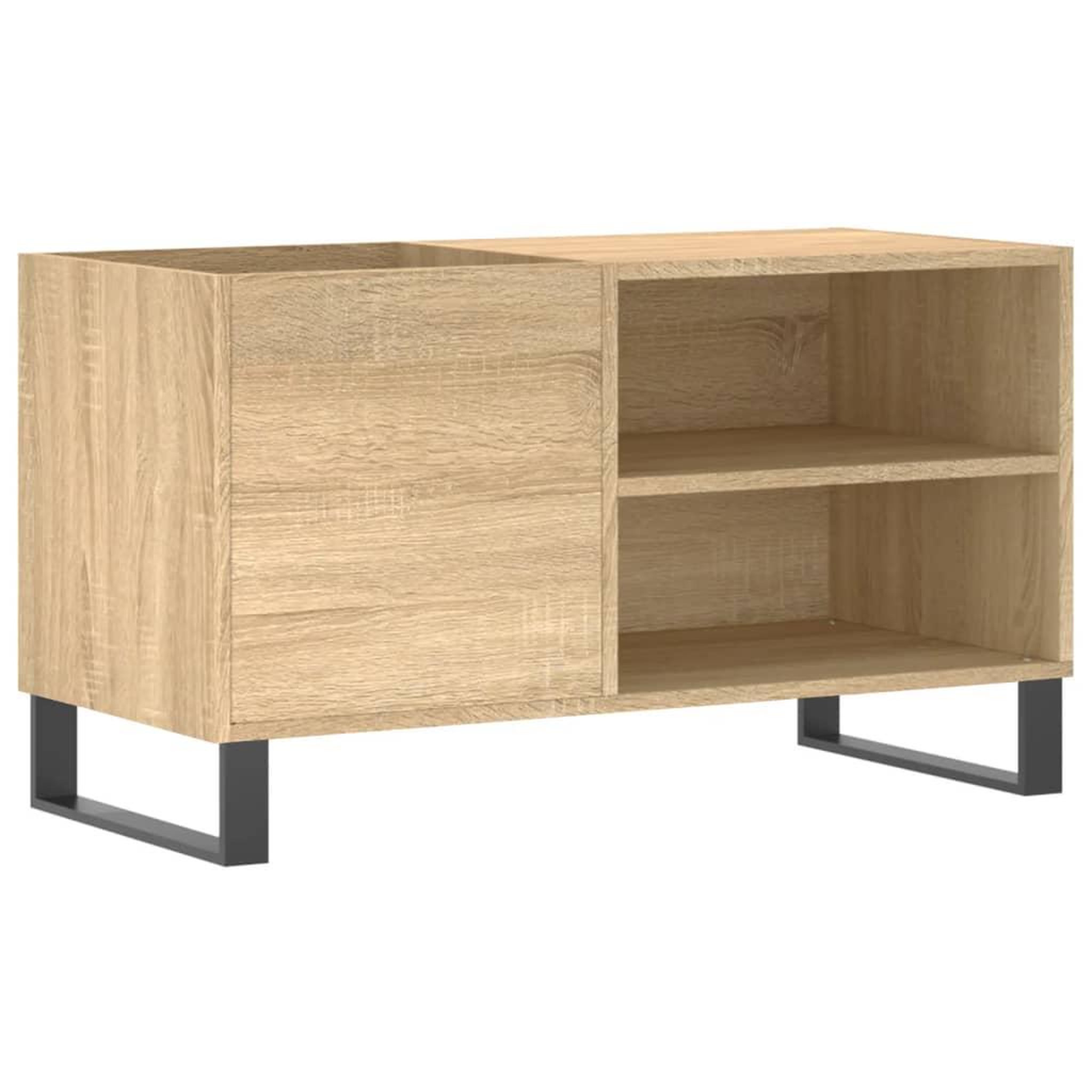 Voir la diapositive 2 : VIDAXL Armoire a disques chene sonoma 85x38x48 cm bois d'ingenierie