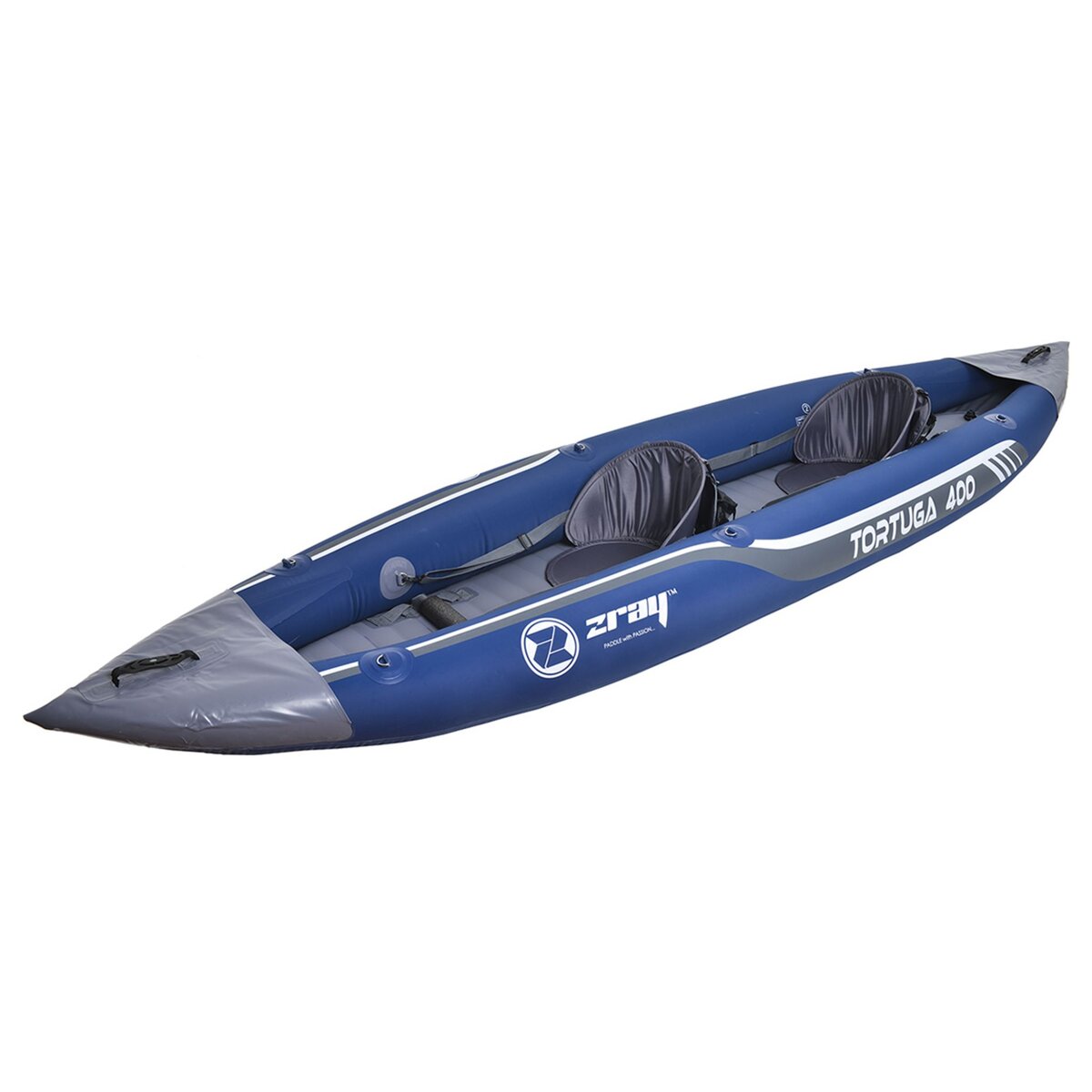 Zray Kit kayak gonflable 2 places Tortuga avec rames et gonfleur - Zray