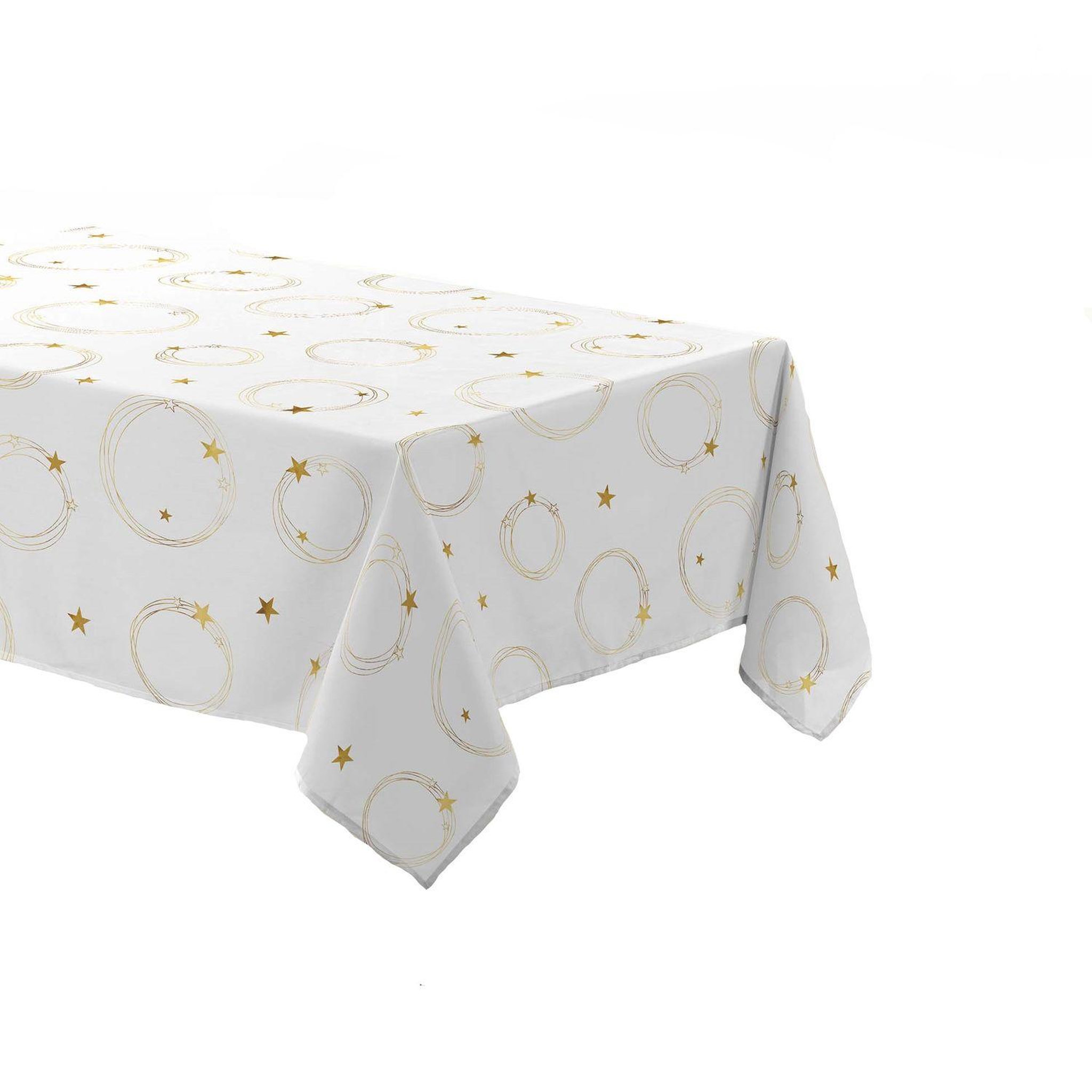 Voir la diapositive 1 : Douceur d'Intérieur Nappe rectangulaire antitache et infroissable etoiles scintillantes