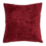 ATMOSPHERA Coussin Jacquard en Flanelle  Lyno  40x40cm Rouge Grenat