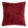 Voir la diapositive 1 : ATMOSPHERA Coussin Jacquard en Flanelle  Lyno  40x40cm Rouge Grenat