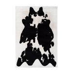 Paris Prix Tapis Imitation Fourrure  Rabbit  Noir & Blanc. Coloris disponibles : Noir
