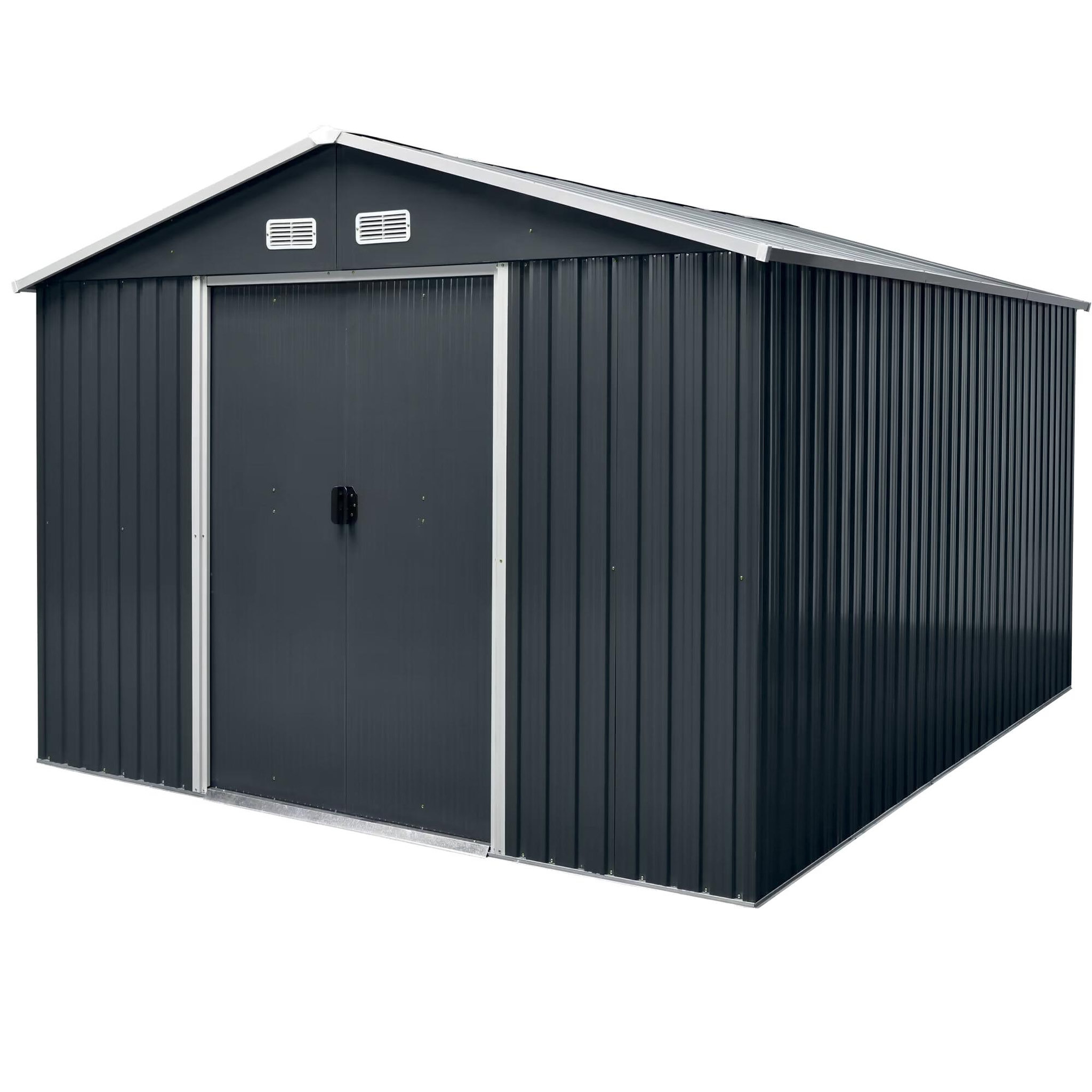 Voir la diapositive 1 :  Abri jardin métal 11,8m2  3,67 x 3,22 x h2,17m