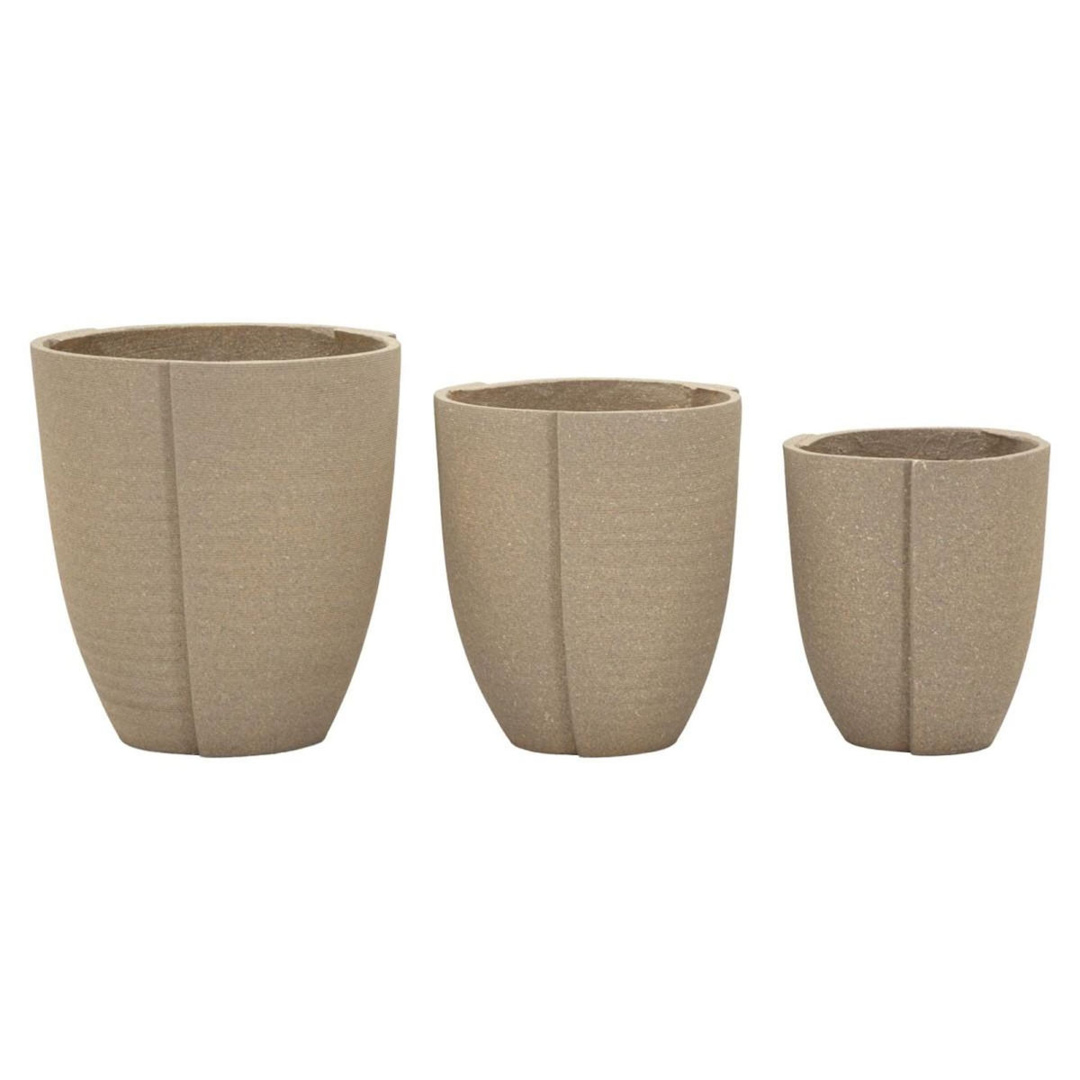 Paris Prix Lot de 3 Cache-Pots  Peru  50cm Gris