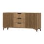 Voir la diapositive 4 : BEST MOBILIER Portmore - buffet bas - effet bois - 150 cm