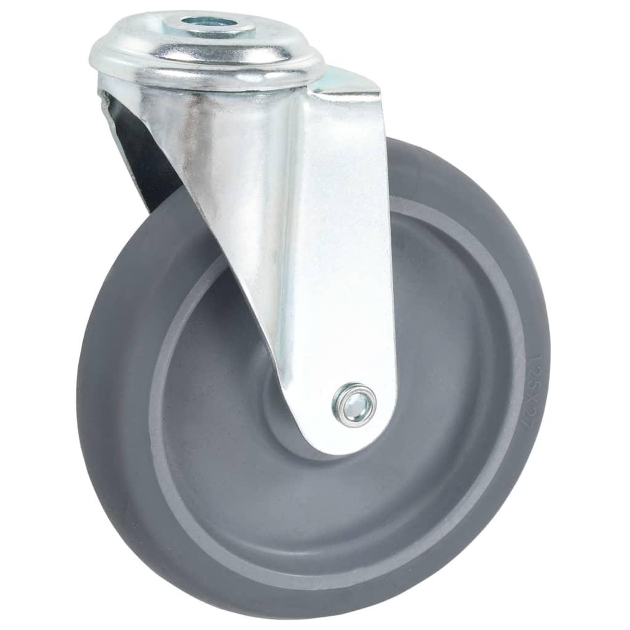 Voir la diapositive 3 : VIDAXL 12 pcs Roulettes pivotantes a trou de boulon 125 mm