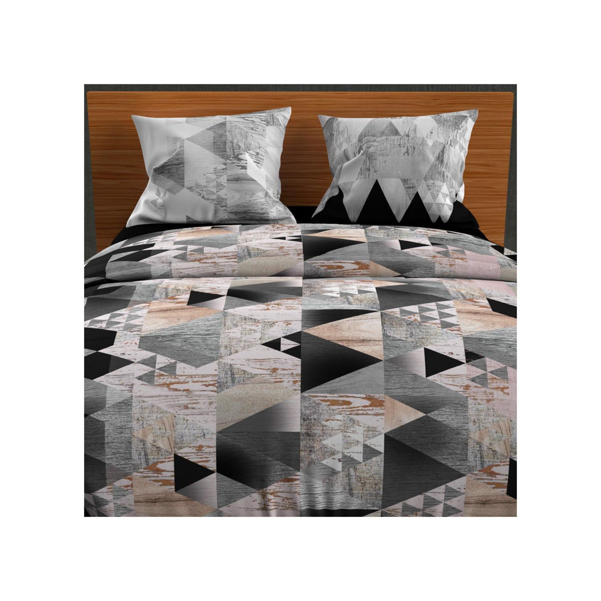 Fodera per testiera Jaira in lino e cotone color topo per letto fino a 180 cm | Kave Home