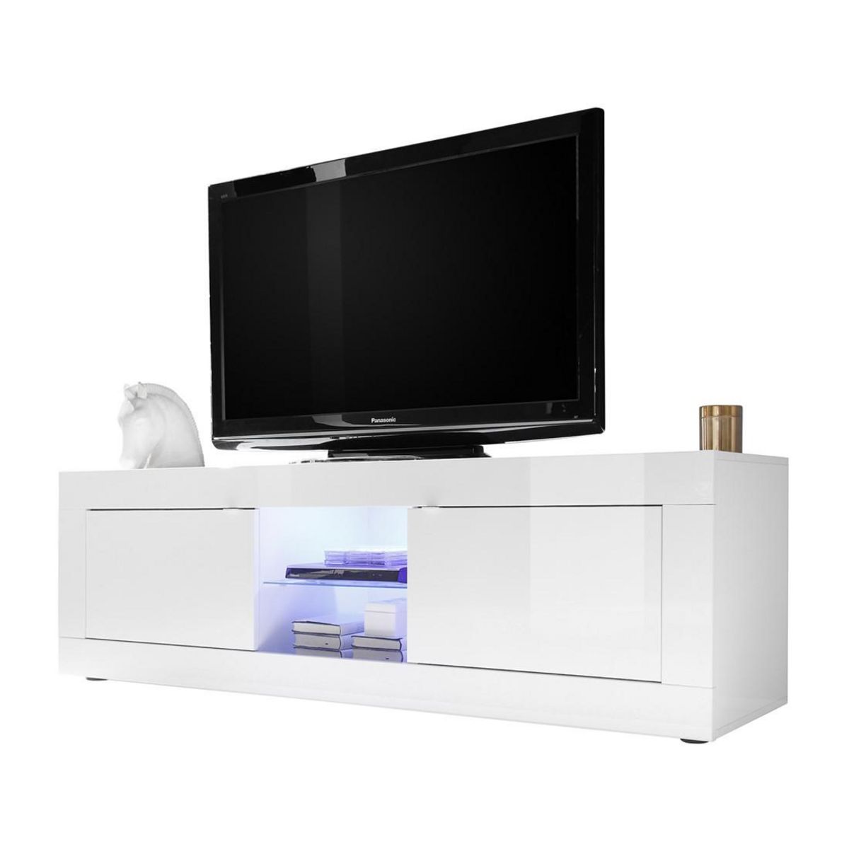 BEST MOBILIER Milo - meuble tv - blanc - 181 cm