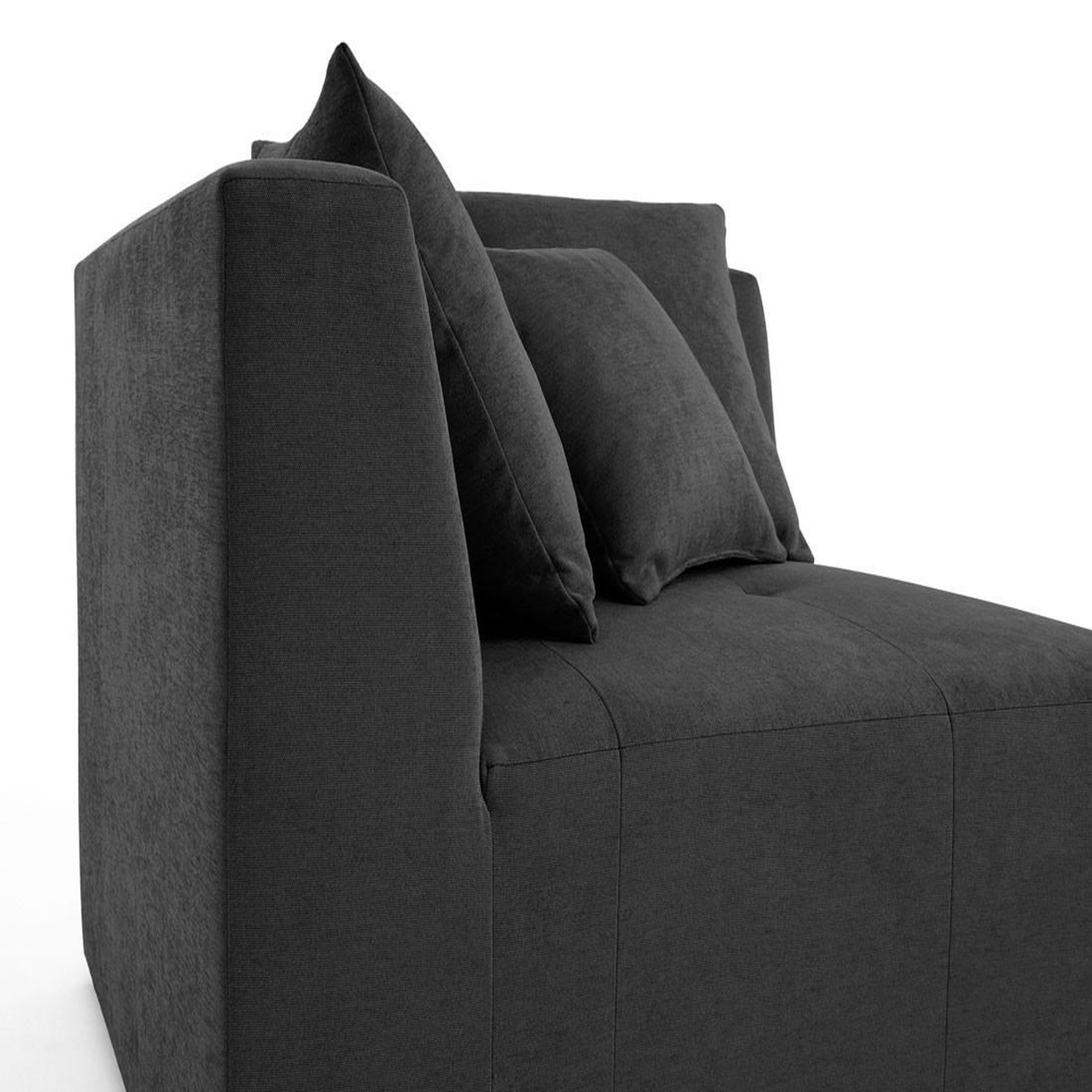 Voir la diapositive 5 : BEST MOBILIER Amalfi - module d'angle réversible - en tissu