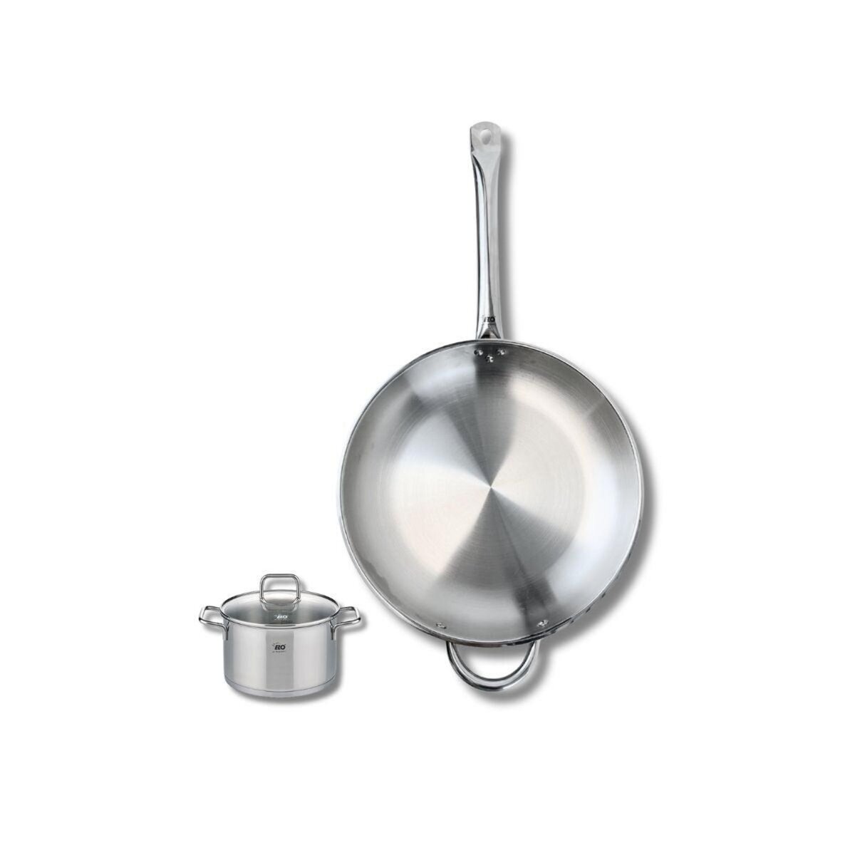 ELO Ensemble de 1 Poêle de cuisson 32 cm et 1 faitout 12 cm Elo Profi Citrin