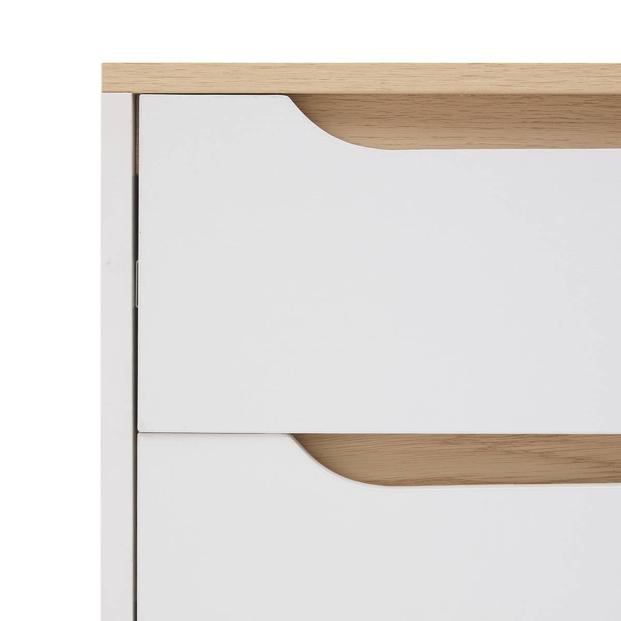 Voir la diapositive 4 : FIVE Meuble d'entrée 2 portes & 2 tiroirs  luma  80cm blanc
