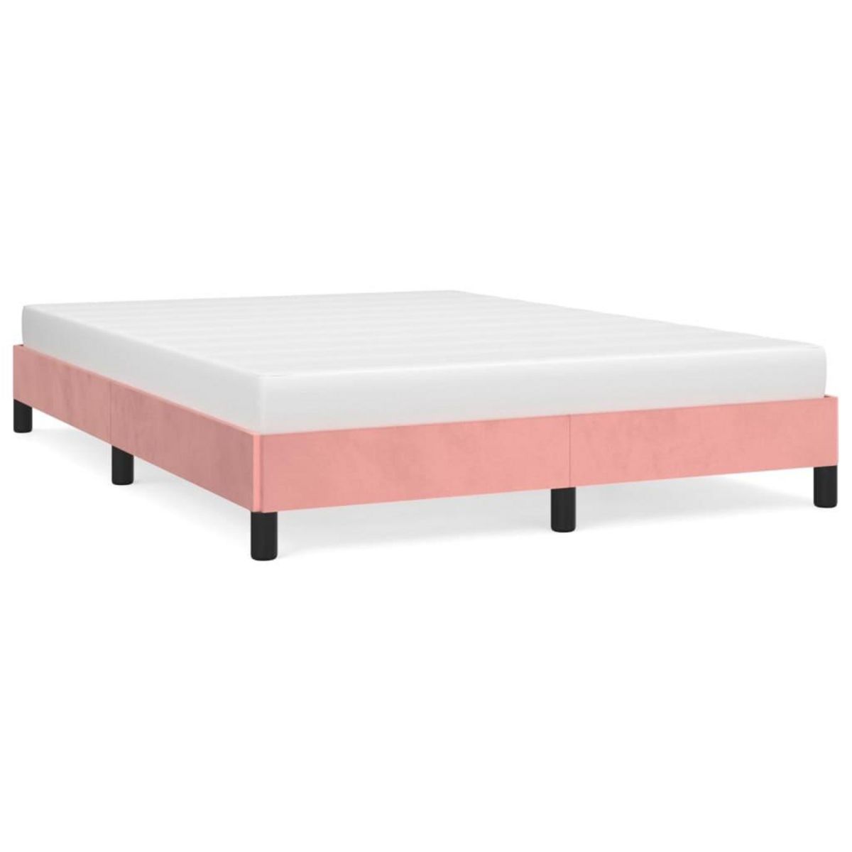 VIDAXL Cadre de lit sans matelas rose 140x200 cm velours