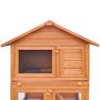 Voir la diapositive 4 : VIDAXL Clapier d'exterieur Enclos pour petits animaux 3 niveaux Bois