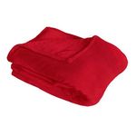 Paris Prix Plaid Polaire XL Uni  Coral Fleece  180x220cm Rouge