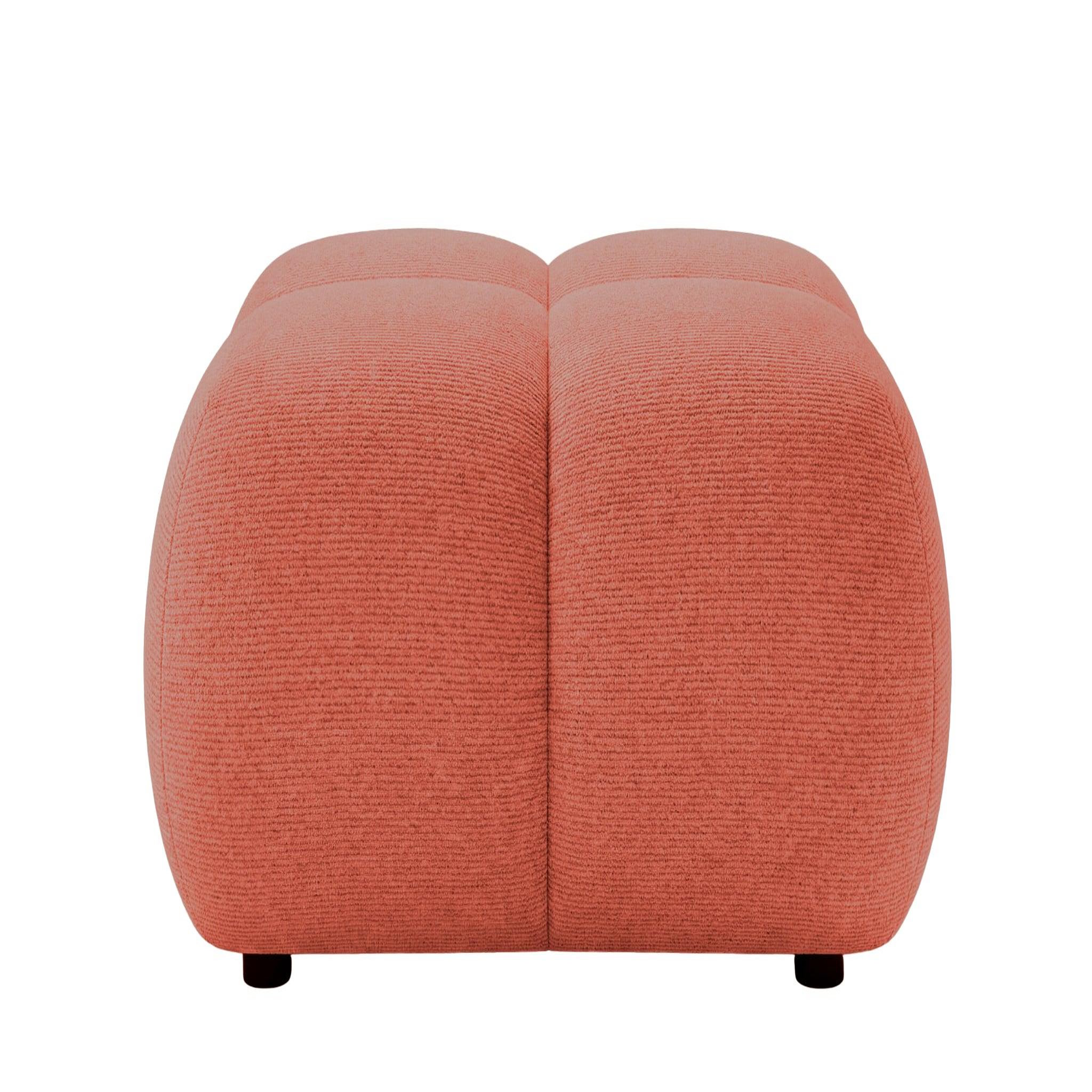 Voir la diapositive 1 : CASANOVA PARIS Constance - pouf en tissu chenille 72x72x43.5
